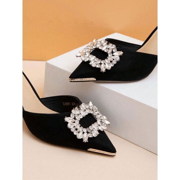 ✨💎 2pcs Rhinestone Square Buckle Shoe Jewelry Clips Decor Accessories NEW - Picture 6 of 14